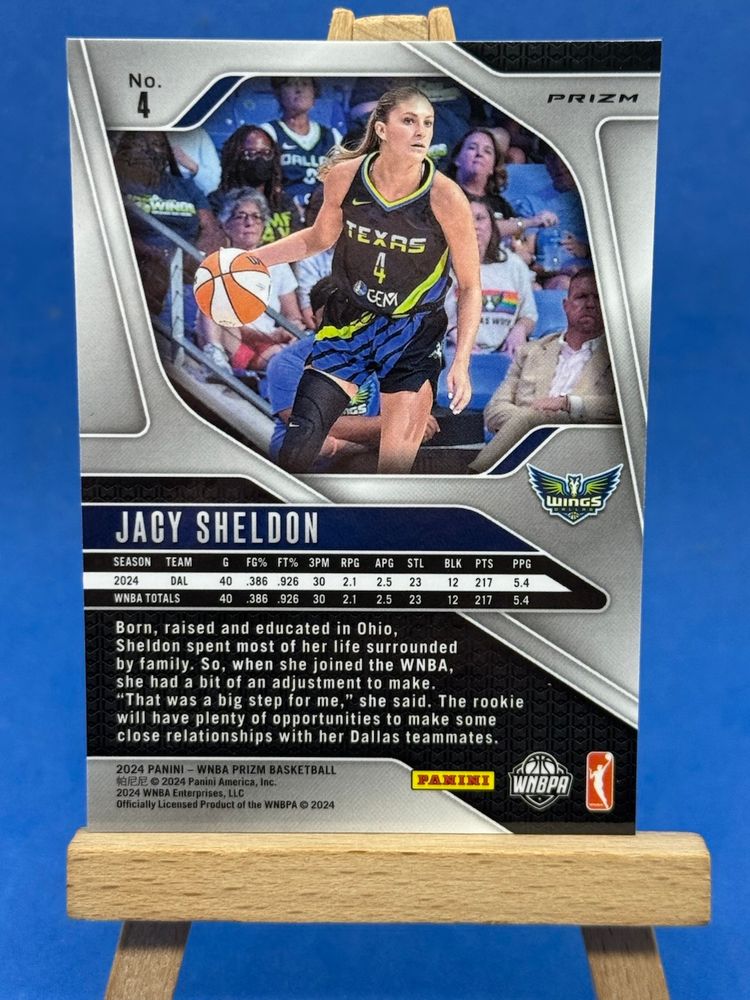 2024 WNBA Prizm Jacy Sheldon RC #4 Orange Cracked Ice