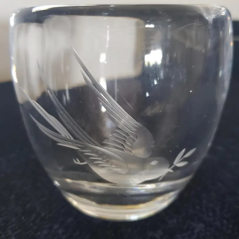 Vintage Kosta Boda Cut Crystal Vase