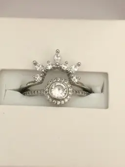 Size 9 Unicorn Girl Boss  CZ Rhodium Plating! In the original box!