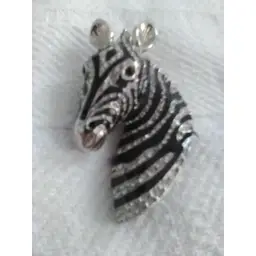 Vintage Zebra Brooch