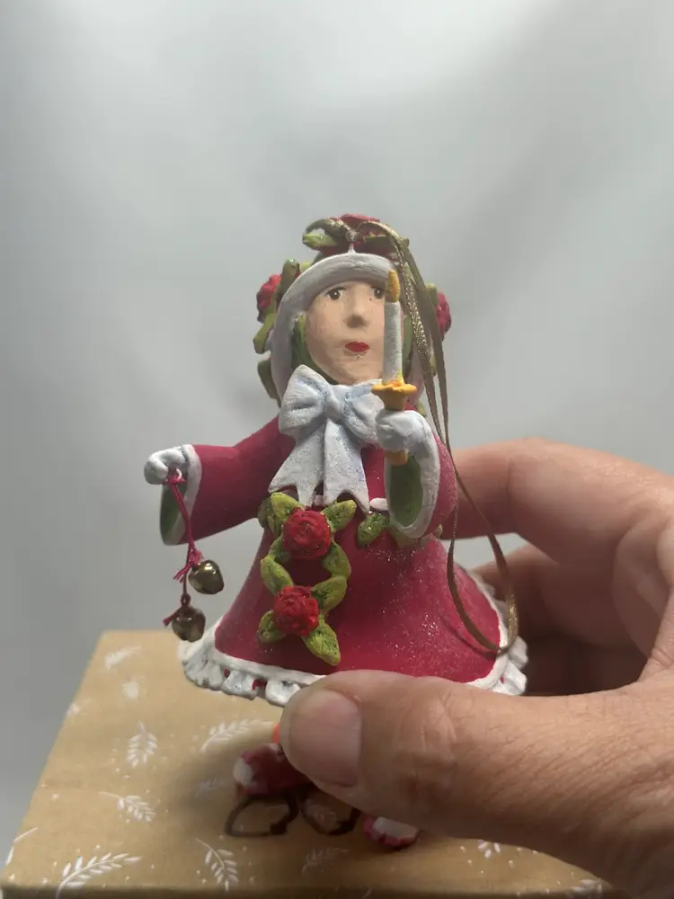 Mackenzie Childs Patience Brewster Donna’s Light Elf Christmas Ornament NIB
