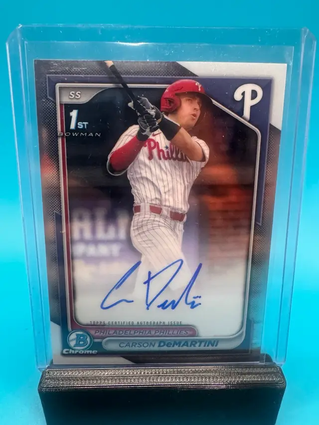 Carson DeMartini 1st Bowman Chrome Auto Philadelphia Phillies