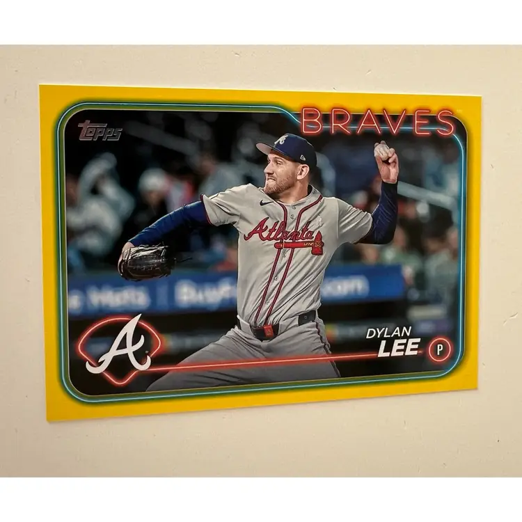 Dylan Lee Yellow Border Atlanta Braves