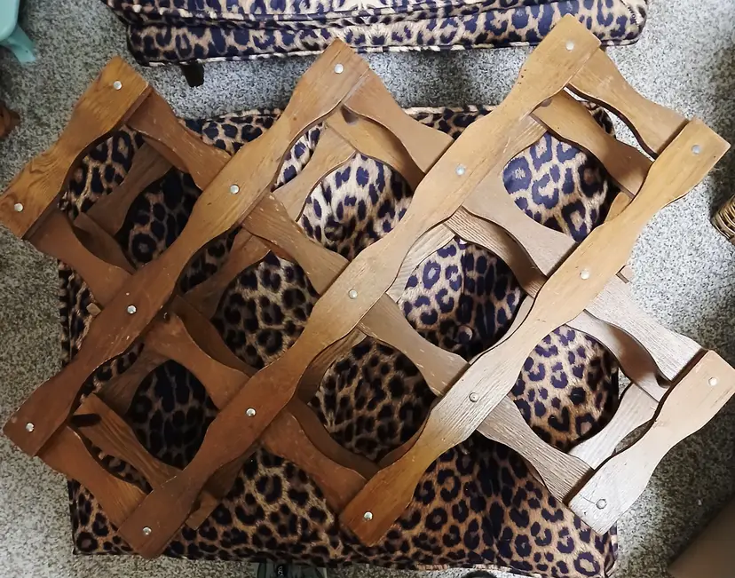 Vintage Wooden Wine Rack or wall Towel holder