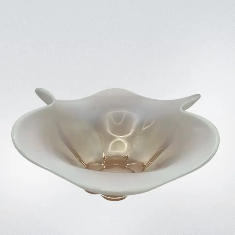 Vintage Duncan Miller Canterbury Opalescent Pink Bowl, 10” Wide x 4-1/2” High