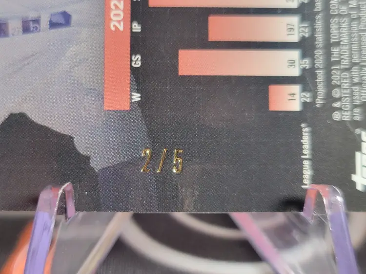 Trevor Bauer 2021 Stadium Club Chrome VR-17 Lot – Red 2/5 + Orange 4/25