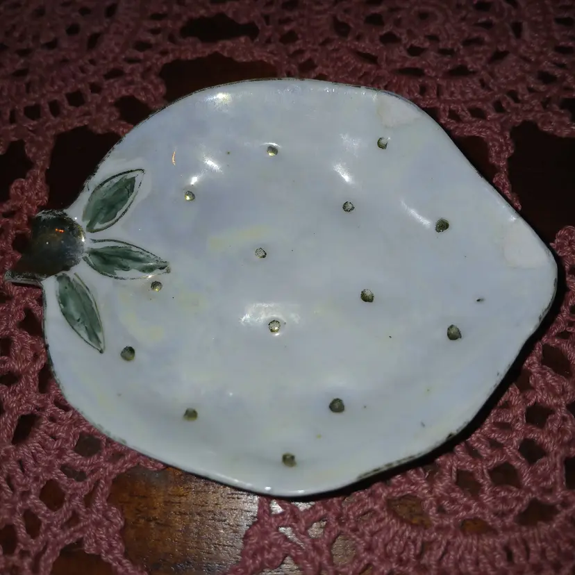 2-5 Vintage dated 1951 Occupied Japan strawberry trinket dish