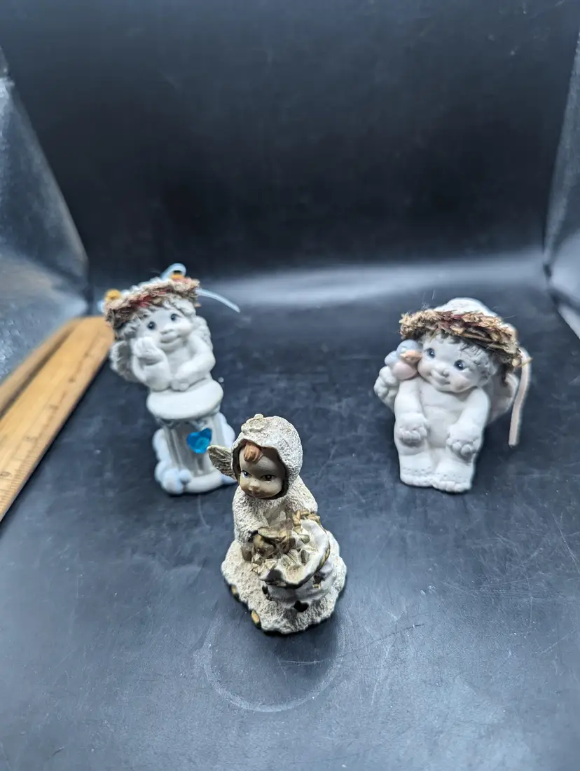 Charming Cherub and Angel Figurine Trio