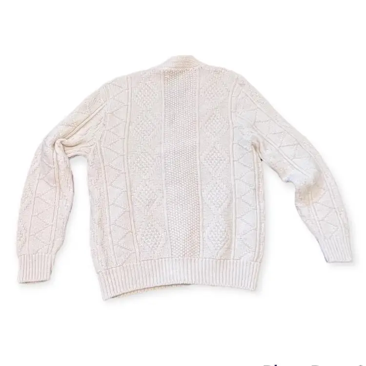 70s/80s Lahmar cream knit cardigan chunky