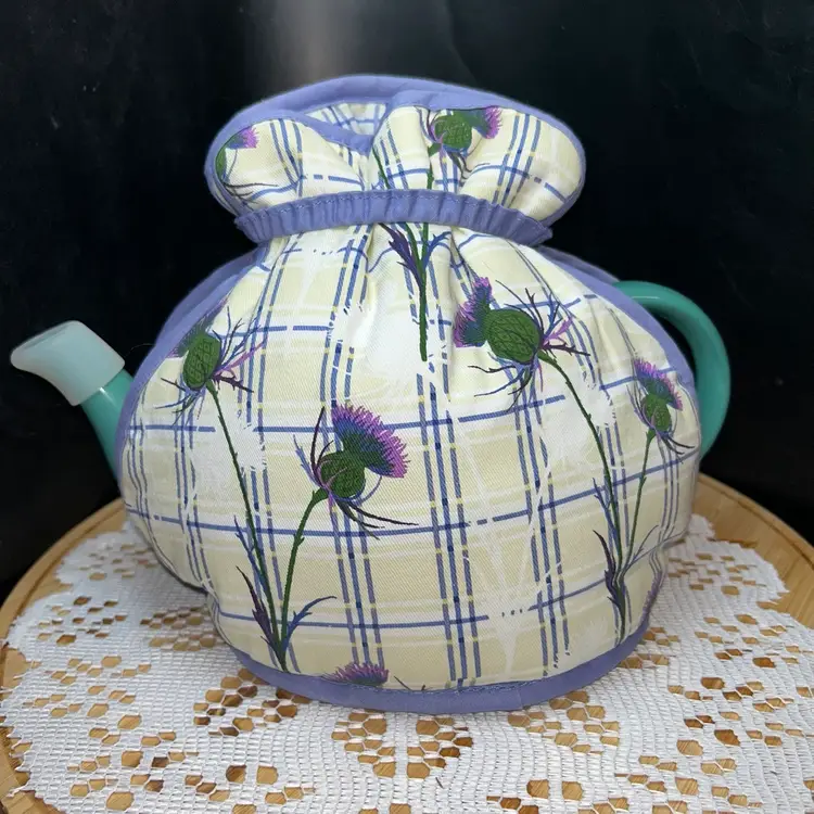 Padded “Thistle& Plaid” Tea Cozy (Tea Pot Not Included)