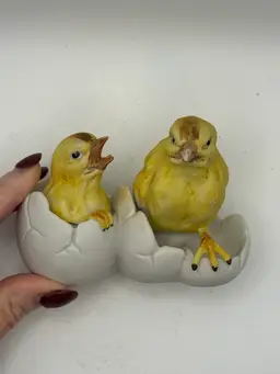 Hand Painted Angeline Originals Chick Figurine Made in Japan 3” X 4”