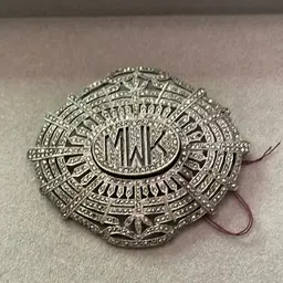 Antique Marcasite Monogram Brooch