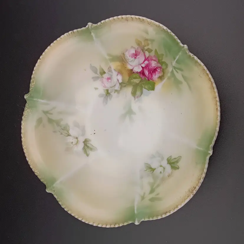 Vintage porcealine trinket dish, 5"