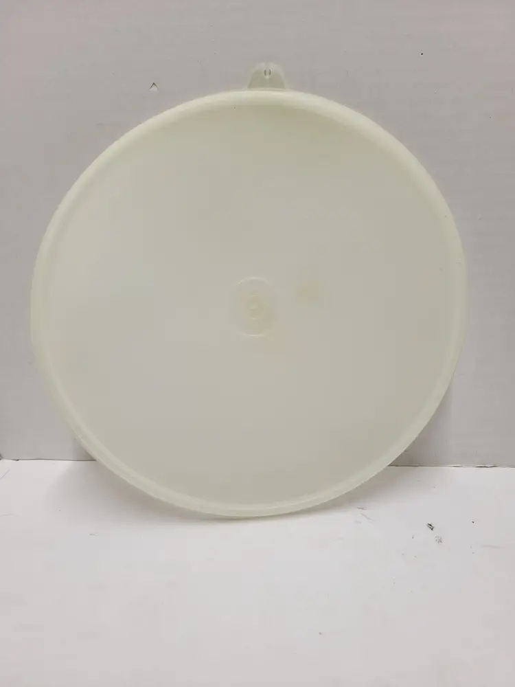 Vintage Tupperware #230-19 Sheer REPLACEMENT LID ONLY 9"  Fitter 8.5" Discolored