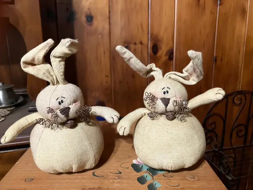 Honey & Me Rustic Cloth Rabbits