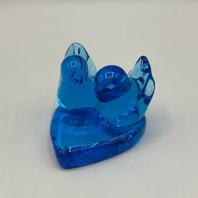 Leo Ward 1997 Double Blue Birds On Heart