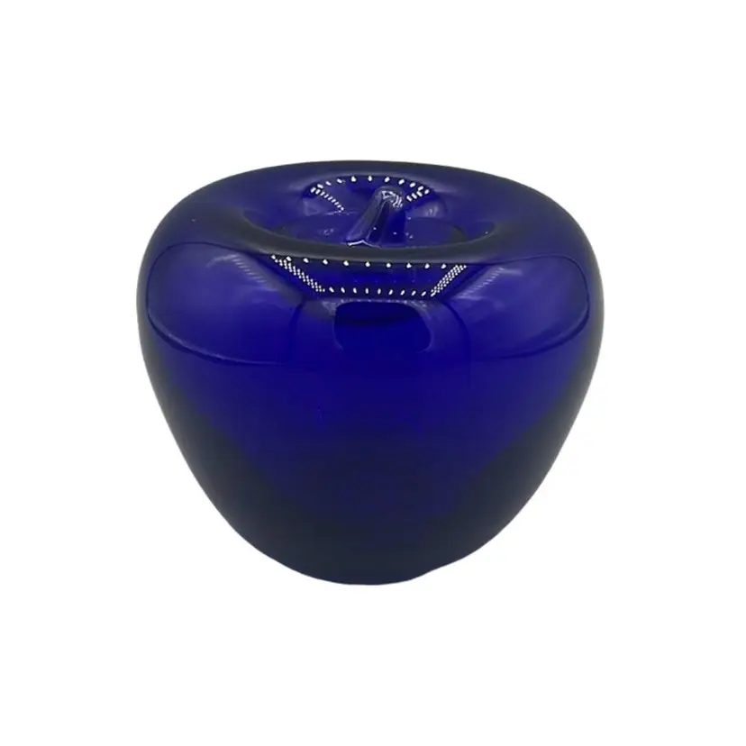 VTG Art Glass Hollow Apple Paperweight