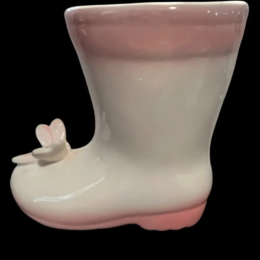 Ceramic Shoe With Dragonfly