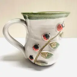 Mudworks Pottery Mug Ladybug Coffee Tea