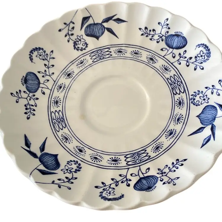 J&G Meakin Blue Nordic Saucer - Blue Onion Pattern