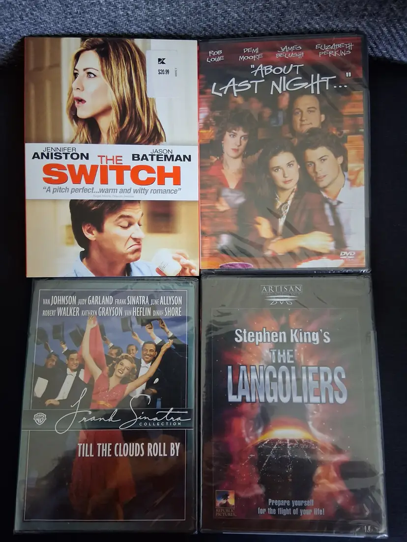 DVD Movie Collection ~ Switch, About Last Night, Till the Clouds Roll By, The Langoliers