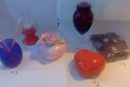 Vintage Valentine Glass and Pottery.