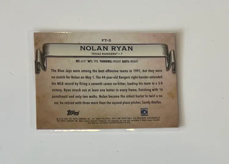 Nolan Ryan Finest Timelines Texas Rangers