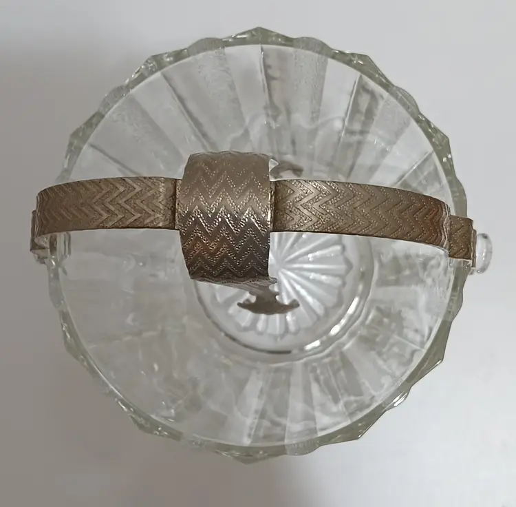 MCM 1950's Heller Glass Co. Ice Bucket With Matching Tongs