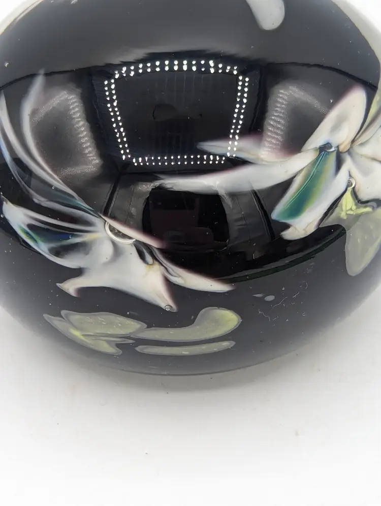 Art Studio Glass Heavy Vintage Unique Paperweight signed HAT By Herbert A Thomas