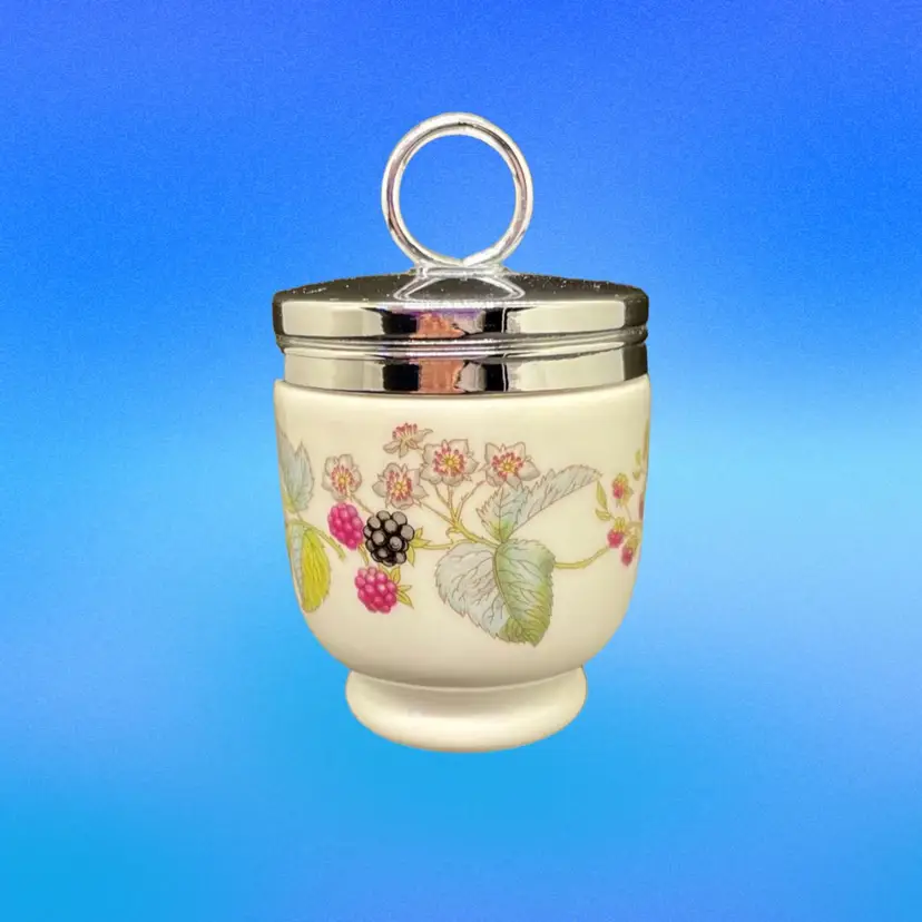 Vintage Royal Worcester Lavinia Blackberry Pattern Egg Coddler Made In England