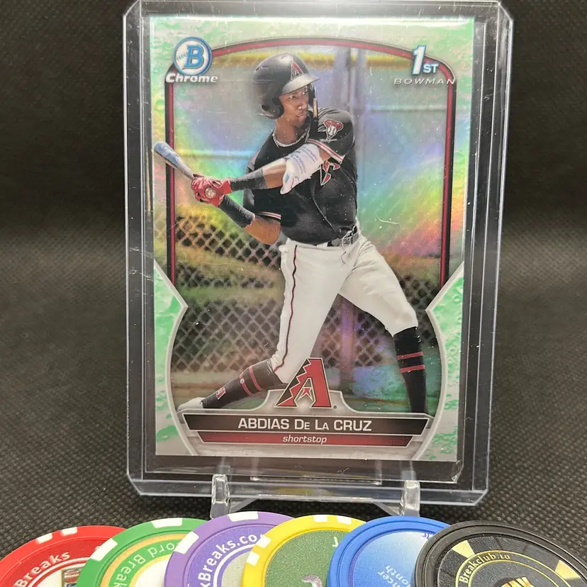 Abdias De La Cruz 2023 Bowman Chrome Lunar Refractor Arizona Diamondbacks
