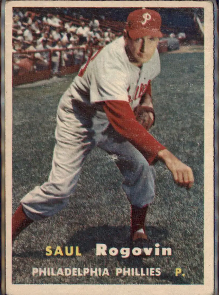 1957 Topps #129 Saul Rogovin - ( pk1 ) - Philadelphia Phillies