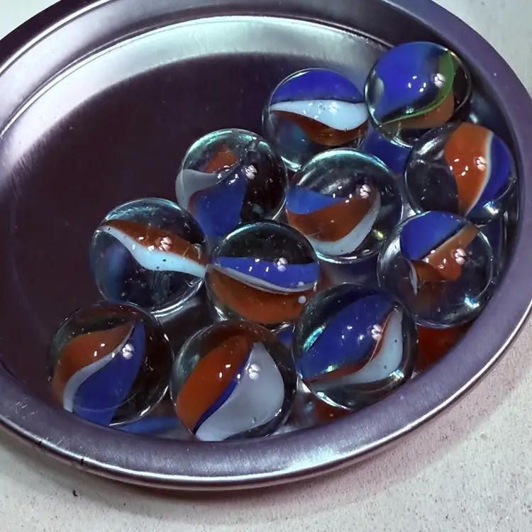 Red White And Blue  Cat’s Eye Marbles (11)