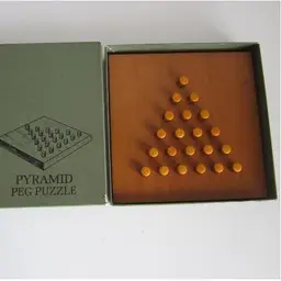 Vintage Pyramid Peg Puzzle made in USA from Quality wood and metal