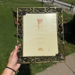 Vintage Connoisseur Taiwan Brass Rose Old World Romantic Picture Frame 8x10 New