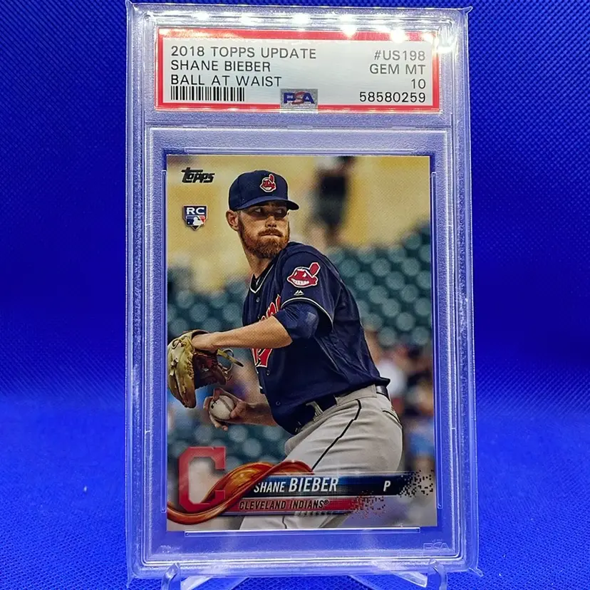 2018 Topps Update Shane Bieber PSA 10 Cleveland Guardians Toronto Blue Jays