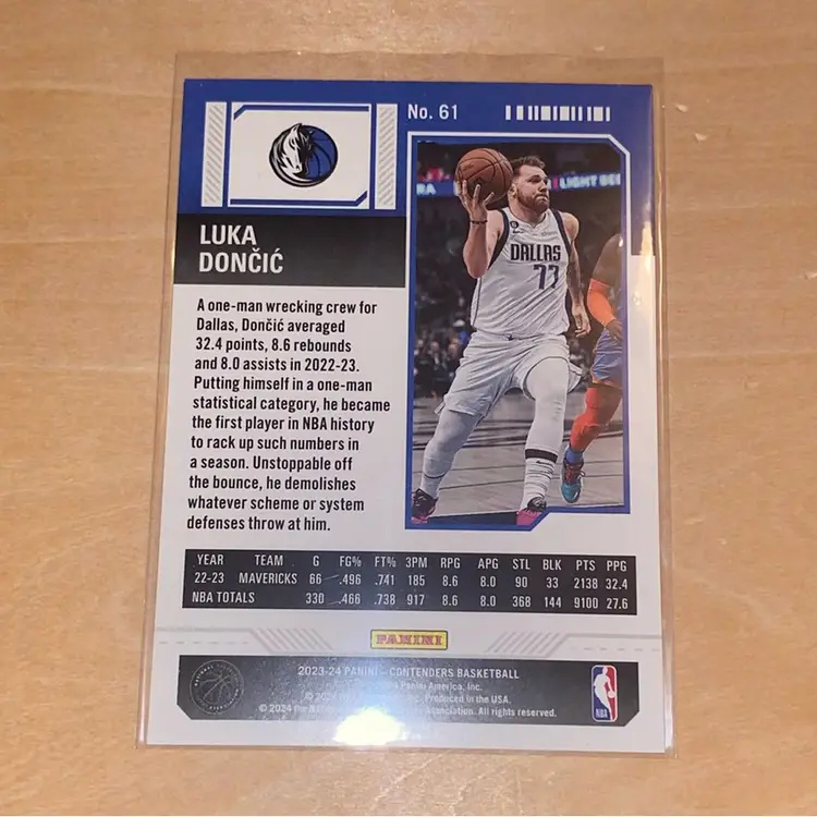 Luka Dončić autograph basketball card