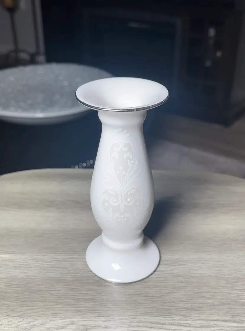 Lenox Opal Innocence Wedding Promises Candle Holder 6”