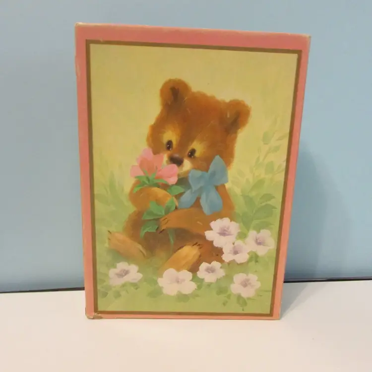vintage animal greeting cards Waggies by Coronation 8 cards with box dog, elephant, donkey, cat, bear, lamb, tiger