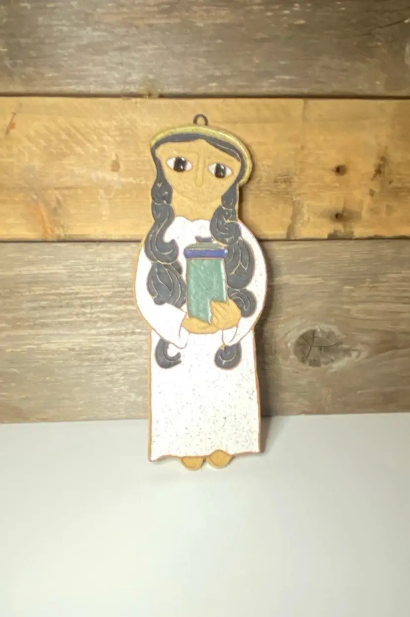 Saint Andrew's Abbey Ceramics St. Mary Magdalene Plaque Religious Sacred Art Deco Monastic Studio Pottery