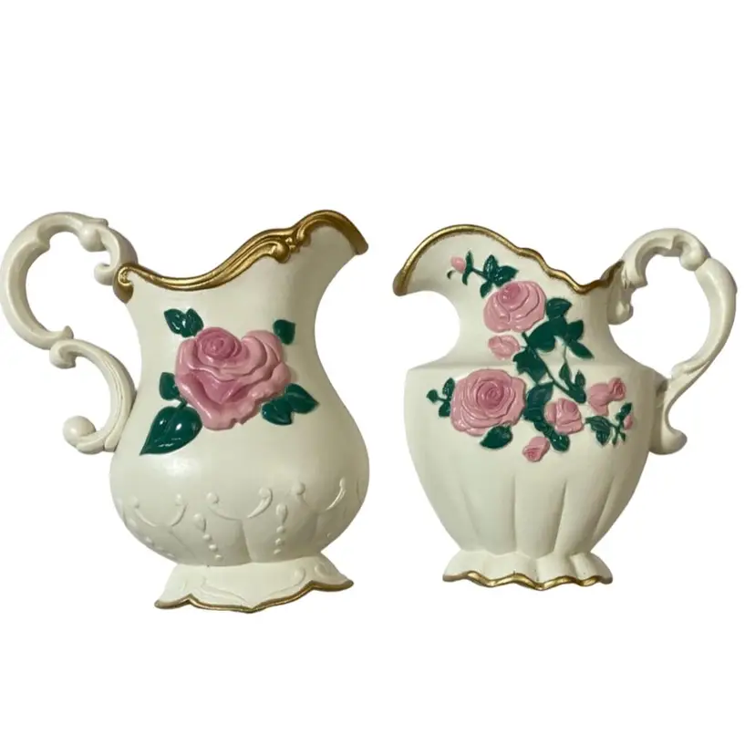 Fancy Pink Rose Burwood Plastic Wall Pockets