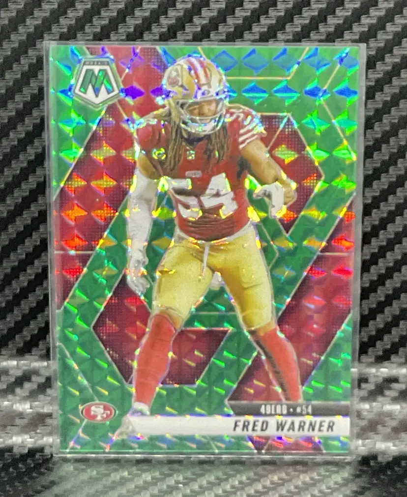 2025 Panini Mosaic Green Fred Warner San Francisco 49ers Prizm