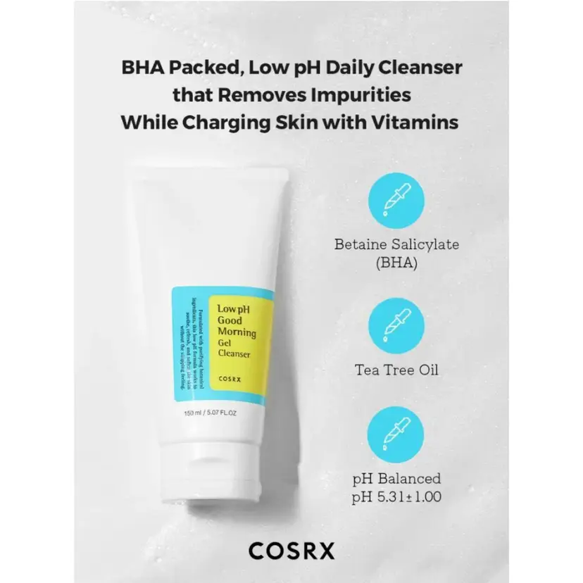 Korean Skincare - COSRX - Low pH Good Morning Gel Cleanser - 150 ml / 5.07 fl oz