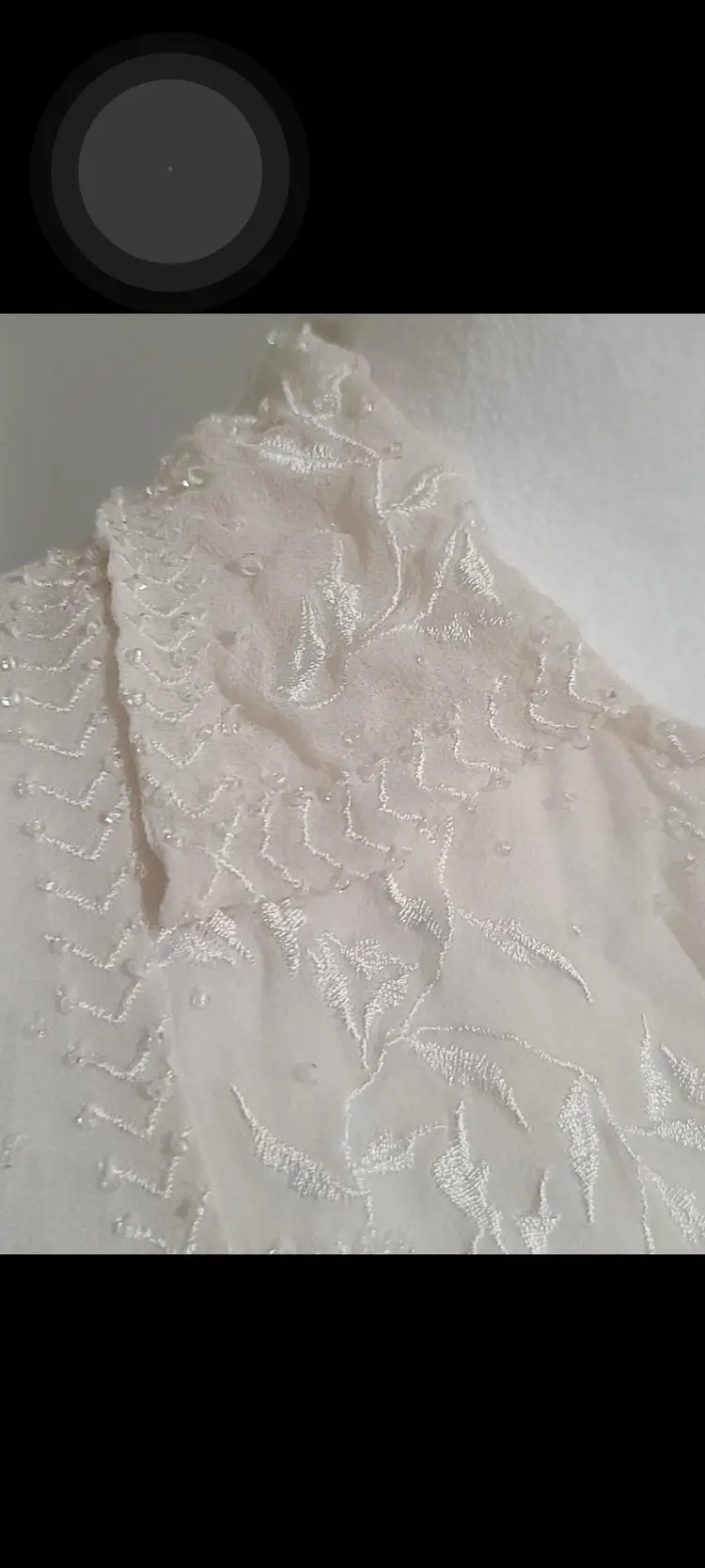 100% Silk Worthington Beaded Sheer Blouse