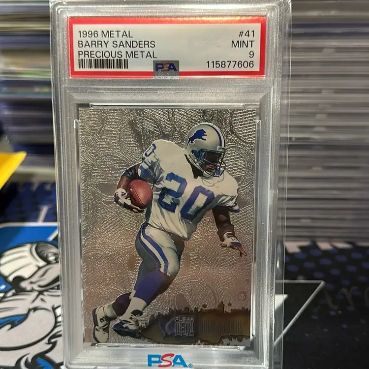 Barry Sanders 1996 Precious Metal PSA 9 Detroit Lions