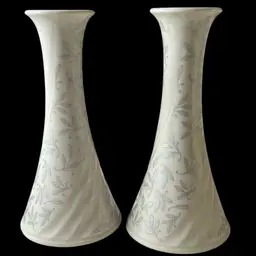 Lenox Wedding Promise Candle Holders - Set Of Two: 4.25”x8.5”x2.5” each