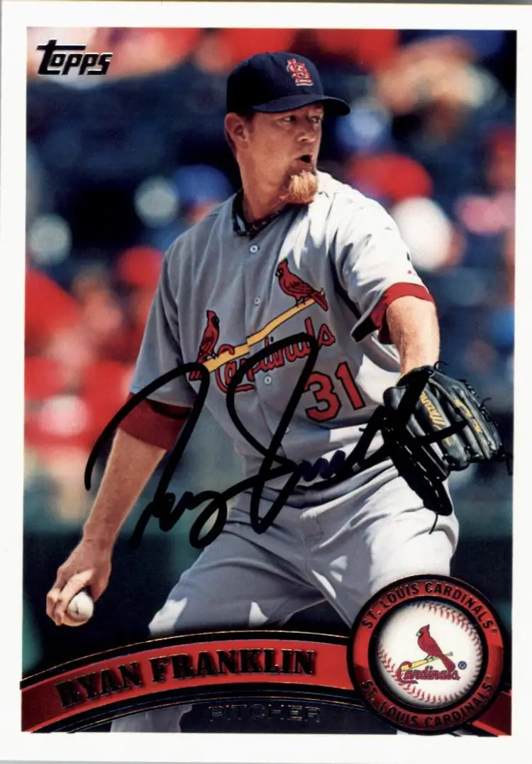Ryan Franklin Signed St. Louis Cardinals 2011 Topps #548