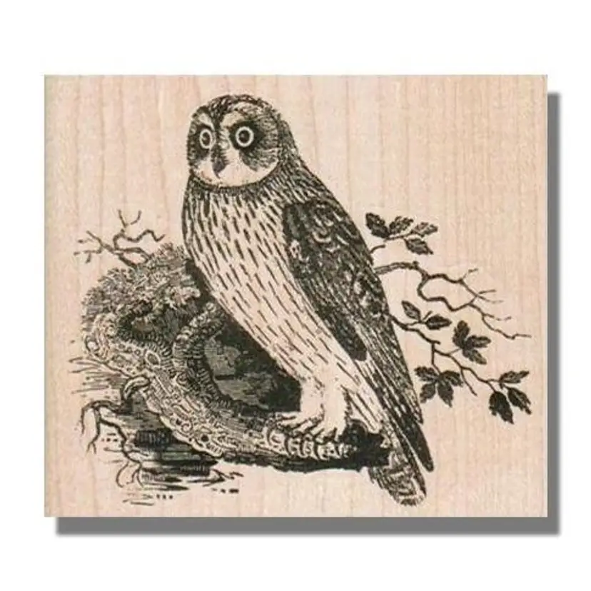 Owl Rubber Stamp
