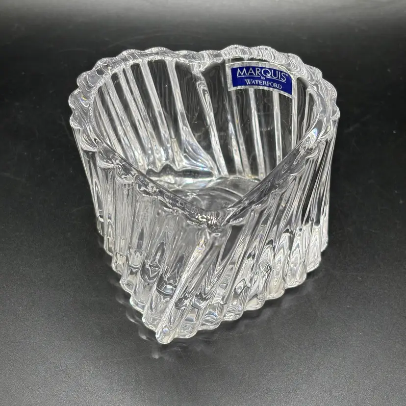 Marquis by Waterford Crystal Heart Candy Dish Tea Light 3”