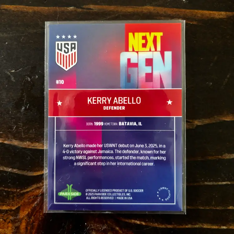 Kerry Abello Next Gen /75 2025 Parkside Thermal USWNT
